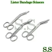 3 Lister Bandage Scissors 4.5" Surgical Medical Instruments Stainless Steel
