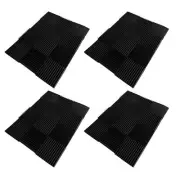 Acoustic Foam Soundproof Wall Tiles Black For Studio Office 48 Pack 30x30cm