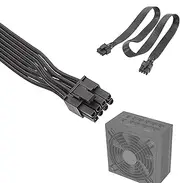 VGA Power Cables | 8 Pin Power Adapter Cable | with Flat Line 8P to 6+2P, Graphics Cable Vga for Video Card Display Port, Pc Ie Power Cable