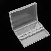 14 HolesNail Art Polishing Grinding Drill Bit HolderStorage Box Transparent