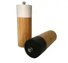 SET OF 2 WOODEN 1 BLACK AND 1 WHITE 15CM SALT AND PEPPER GRINDER WOOD HW673