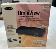 Belkin OmniView E Series 2-Port KVM Switch F1DB102P With Power Supply