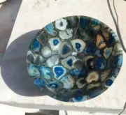 Blue Agate Sink, Wash Sink Decor, Agate Geode Kitchen & Bathroom Sink Decor