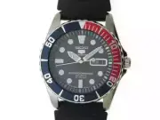 SEIKO 5 SNZF15 SNZF15K2 Blue Automatic Rubber Sports Discontinued