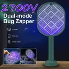 2 in1 2700V Electric Fly Swatter Insect Zapper USB Bug Killer Mosquito Kill Lamp