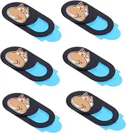 NUOBESTY 6 Pack Laptop Webcam Cover Slide Pet Face Privacy for Computer Adhesive Open/Closed Decorative Cover for Secure Digital Life Random Color