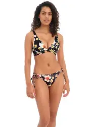 FREYA SHELL ISLAND MULTI SOFT CUP TRIANGLE BIKINI TOP & TIE SIDE BRIEF S / 10