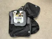 Set Of 4 Travelon Soft Packing Organizer Pouches, Black With White Mesh. NWT