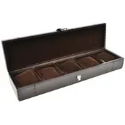 Leatherkart Leather Watch Holder (5 watches) - Dark Brown