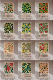 [Namly Design] Poster - Fruit Themed Calendar / Set of 12