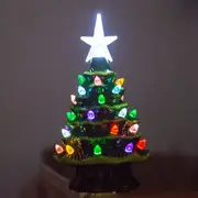 Christmas Decorations tabletop Vintage Christmas Lght with Tree Star Topper Lamp