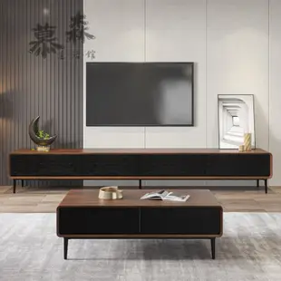 電視櫃北歐高腳落地客廳茶几組合傢具簡約現代實木卧室電視機柜子H1