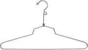 25 Metal Hangers Dress Shirt Retail Salesman Space Saving Security Loop 16"