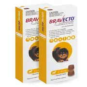 Bravecto 3 Month Chews Yellow 2-4.5kg Very Small Dog 4 chews (12 months)