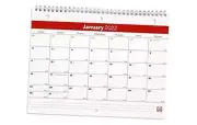 2022 8 x 11-Inch Wall Calendar, White/Red (TR53915-22)