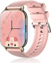 ZYVICXFJ Smart Watch 1.85” Large Screen for Men and Women, Bluetooth 5.4 with Call Function Pedometer Wristwatch Sports Watch Multiple Exercise Modes Call/Message Notification Music Playback Golden