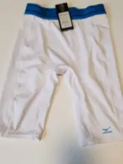 Mizuno Women's White Wicking Compression Fastpitch Softball Shorts Small NWT