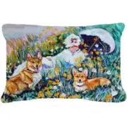 Carolines Treasures 7324PW1216 Corgi Classics Fabric Decorative Pillow