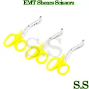 3 YELLOW EMT PARAMEDIC BANDAGE SHEARS EMS SCISSORS 7.5"