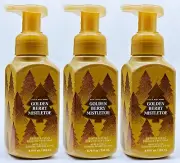 3 Bath Body Works GOLDEN BERRY MISTLETOE Gentle Clean Foaming Hand Soap 8.75 oz