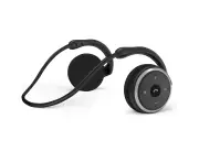 Behind The Head Headphones,Neckband Around Head Headphones Lightweight Small Foldable Wireless Sports Sweatproof Headset with Built-in Microphone Black