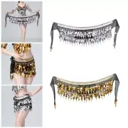 Belly Dance Sequins Tassel Tassels, Costume Dancer Dress Hip Scarf Wrap Waist