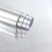 Arthome Brushed Silver Contact Paper,40x310cm Self Adhesive Wallpaper Waterproof PVC Vinyl, Oil Proof, Vinyl Paper for Furniture Cover Surface,Countertop,Kitchen,Shelf Liner…