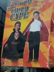 27 " black Cape with Collar ~ child VAMPIRE COSTUME CAPE 50 % off final sale