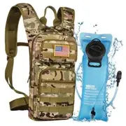 Hydration Backpack with 3L TPU Water Bladder, Tactical Molle Water Backpack cp