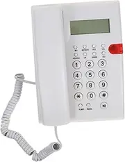 TEMPNAP 1set Desktop Telephone Reusable Desk Phone for Use Easy to Install Material Smooth Dial for Work and Decoration