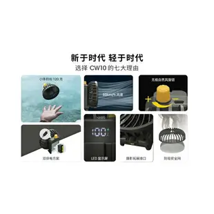 【電筒王】Nitecore CW10 犀利風可擕式影像造型風機 超輕量120克 無極控風 大風力 NP-F電池