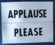 Vintage Magic Show Apparatus 3 Way Comedy Applause Sign
