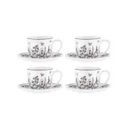 Ashdene Queen Bee - Cup & Saucer Set of 4