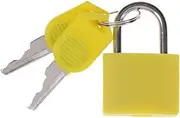 Garende Travel Steel Padlock for Suitcase with Two Keys, Yellow