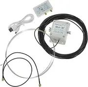 MERRYHAPY Medium Wave Antenna -30 Ring Active Receiving Antenna Noise Reduction 30db Easy Install Stainless Steel