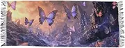 [AIXIWAWA] Aesthetic Butterflies Women's Pashminas Scarf, Shawls Wrap Lightwight Tassel for Evening Dress Dinner Party, Multicolor