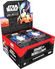 Star Wars: Unlimited TCG Spark of Rebellion Booster Display (Set of 24 Booster Packs) - Trading Card Game for Kids & Adults, Ages 12+, 2+ Players, 20 Min Playtime, Made by Fantasy Flight Games
