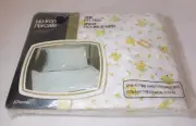 Vtg JC Penney's Dainty Floral No Iron Muslin Full Double Fitted Sheet Yellow NOS