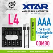 XTAR L4 4 slot Charger w/ AAA 1.5V Lithium Battery USB Type-C combination