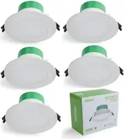 5 Pack Atom Downlight 9039/WH/F/TRI LED Flush Downlight 8W TRI-CCT - DIMMABLE - White