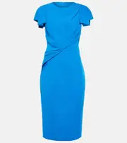 [Roland Mouret] Roland Mouret Gathered midi dress AU 6 blue