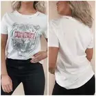 NWT Fierce Boho TIGER GRAPHIC TEE fab’rik short sleeve Lux sz small
