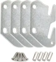 Wood Bed Plates Rail Hook for Frame Bracket silver A