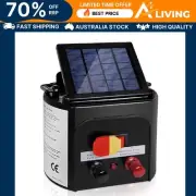 Fence Energiser 3KM Solar Powered 0.1J Electric Fencing Charger Farm Anima 0-3KM