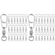 60 Pcs interlock snap swivels Bait Fishing Fishing Hook Joint for Outdoor