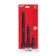 Milwaukee Tool (6715) 3PC SHOCKWAVE Impact Duty 1/2"Drive Extension Set