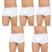 5 Pack Holeproof Bell's Double Seat Mens Cotton Brief Undies Underwear White M1788 Bulk