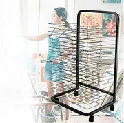20 Layer Art Drying Rack, Art Rack Storage Rack with Wheels, Studio Educational Products Drying Rack Space Saving Rack