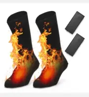 Electric Heated Socks Battery Powered Cold Winter Thermal Warm Skiing Hunting