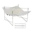 Camping Firepit Grill Rack Sturdy Multiuse Wood Burning Pot Rack Cookware
